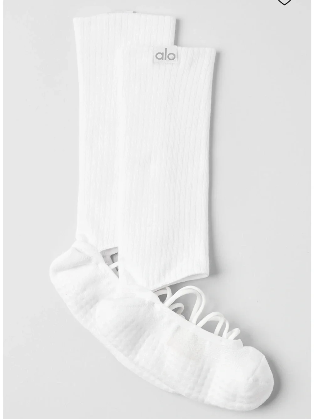 ALO Yoga NWT  Strappy Siren Grip Socks White Size S M